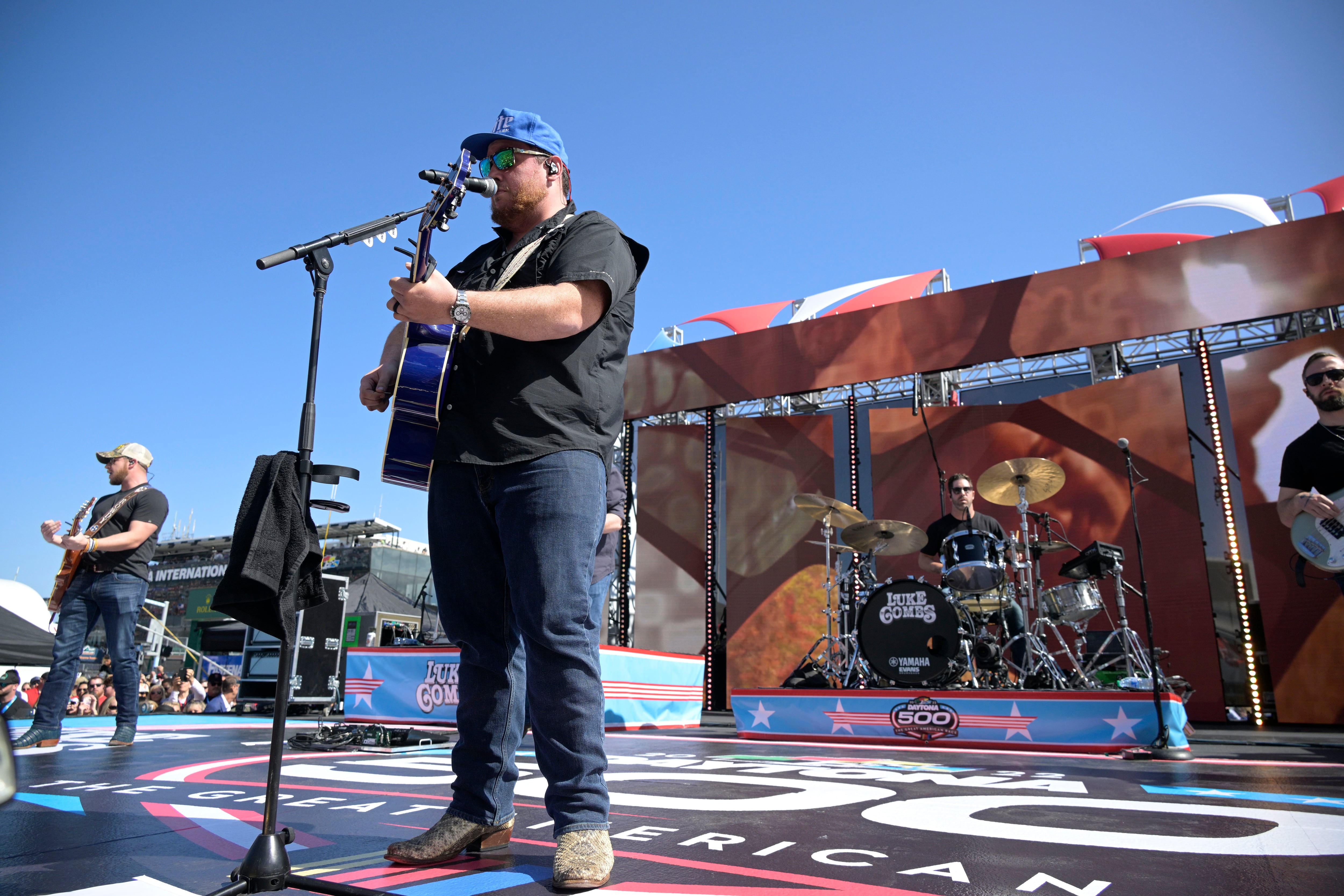 Luke Combs performs in Charlotte, North Carolina