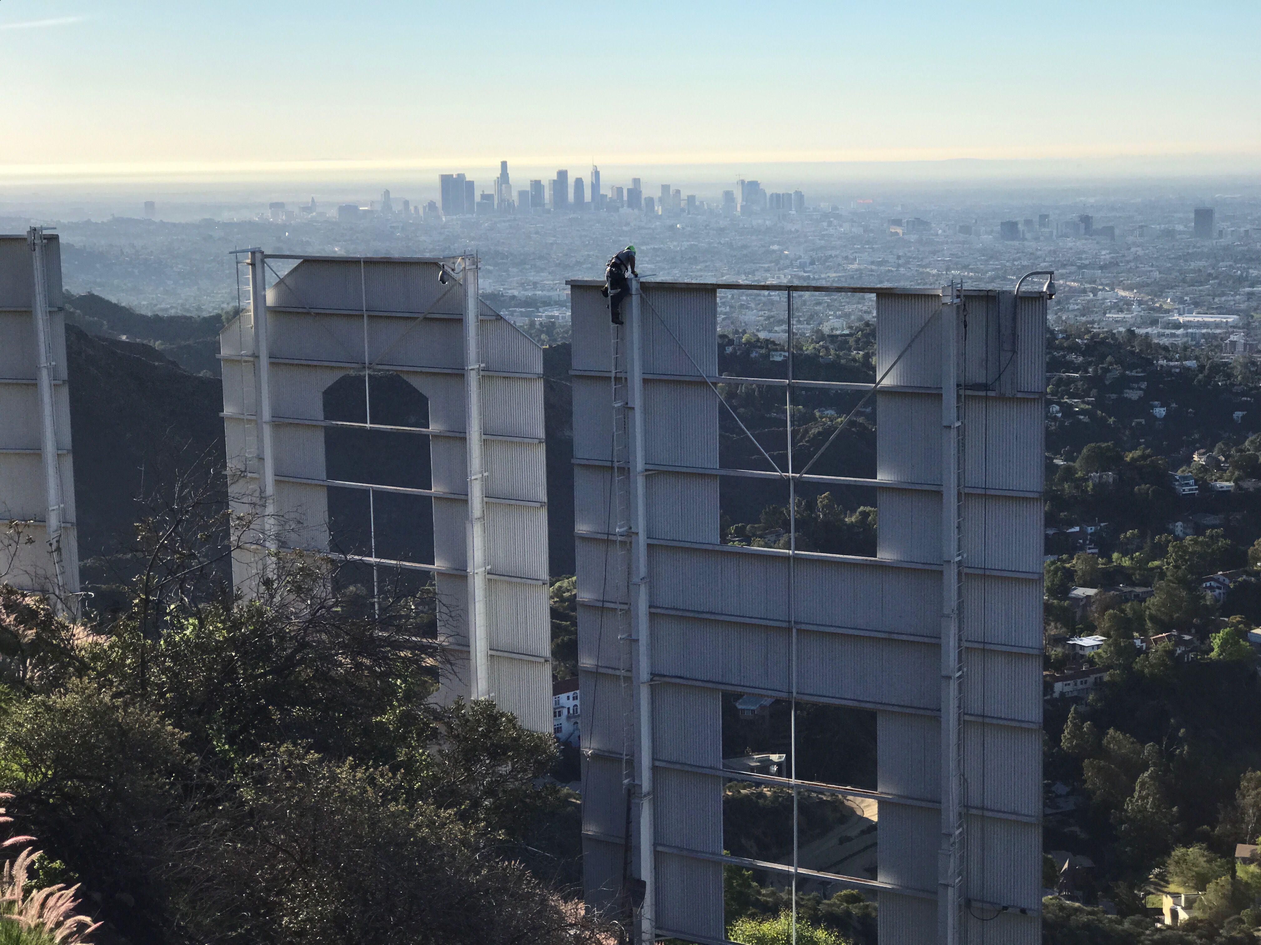 Welcome to Rams House! Historic Hollywood sign changes to celebrate Super  Bowl win – WSOC TV