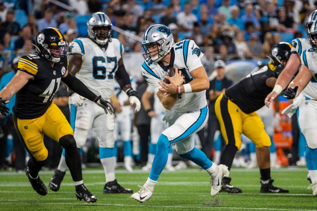 Darnold throws 2 TDs, Panthers smother Steelers backups 34-9 - The San  Diego Union-Tribune