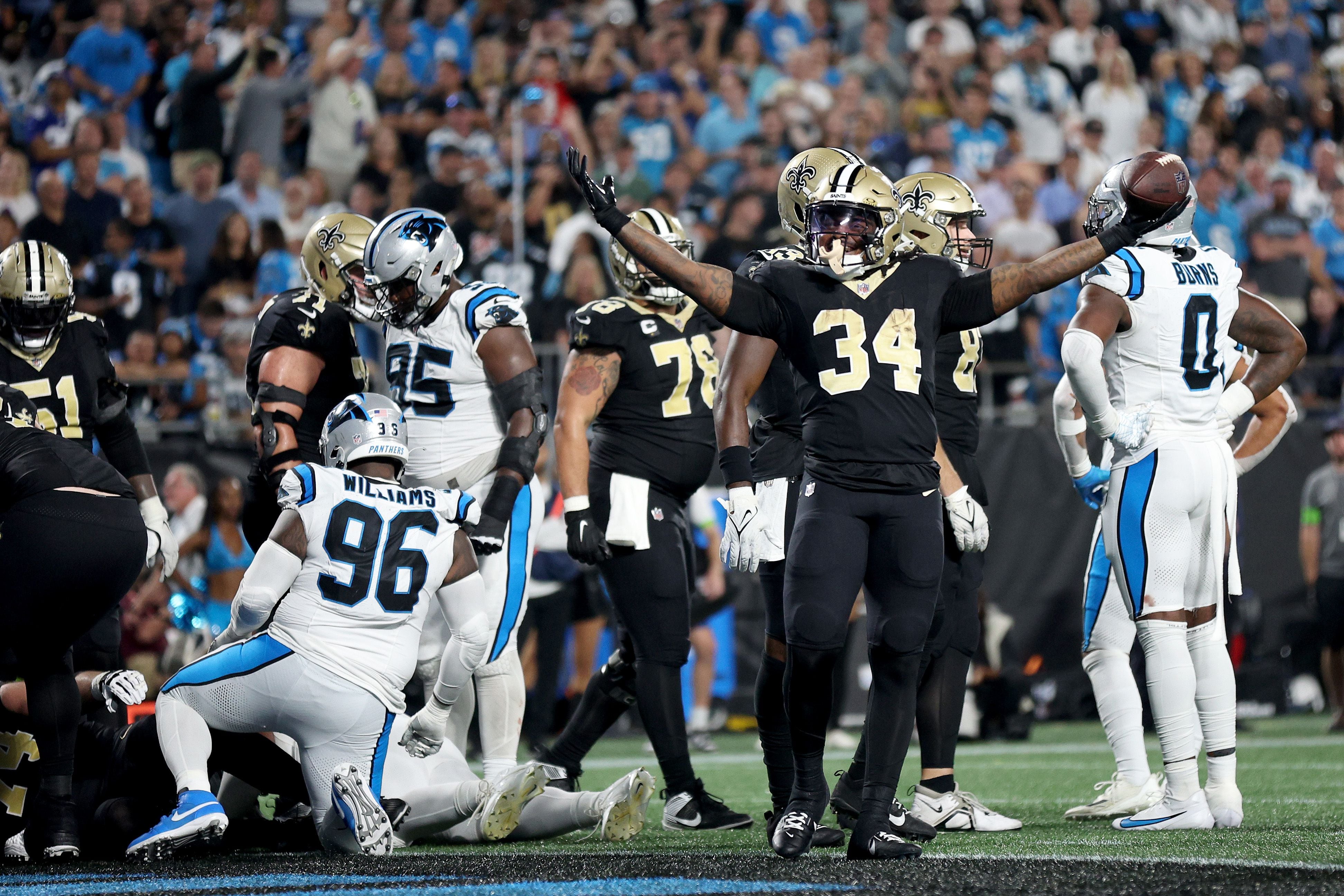 Saints @Panthers first of two Monday Night Football games tonight who