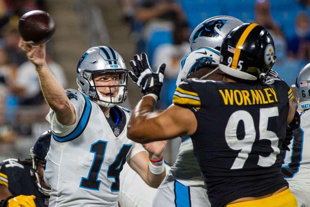 Darnold throws 2 TDs, Panthers smother Steelers backups 34-9 - The San  Diego Union-Tribune