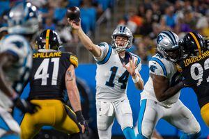 Darnold throws 2 TDs, Panthers smother Steelers backups 34-9