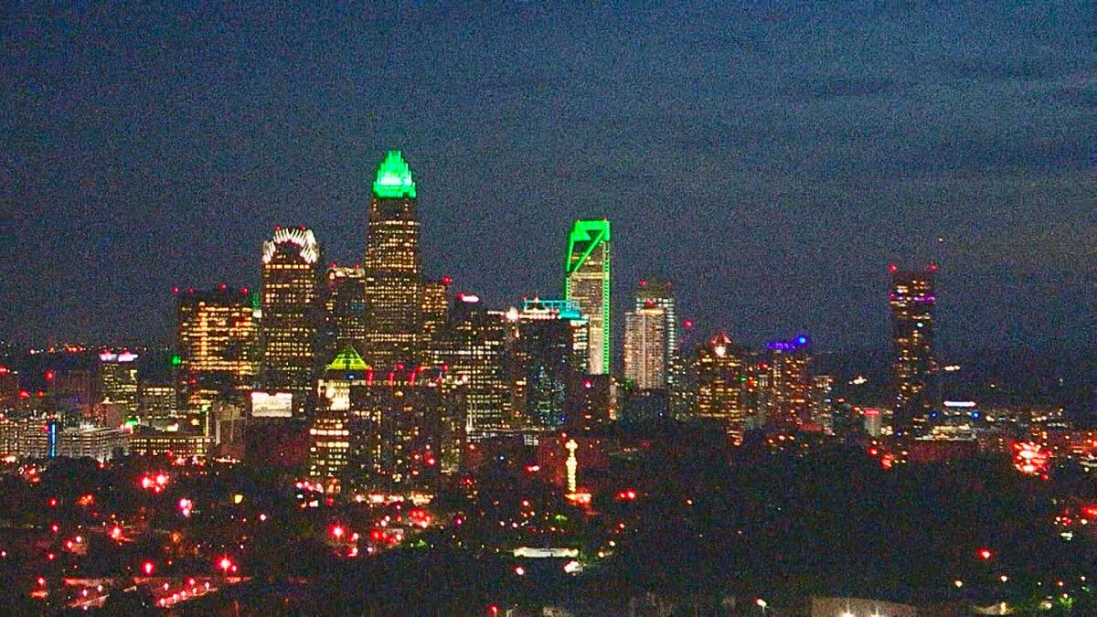 Charlottestrong City Lights Up Skyline In Support Of Uncc Community